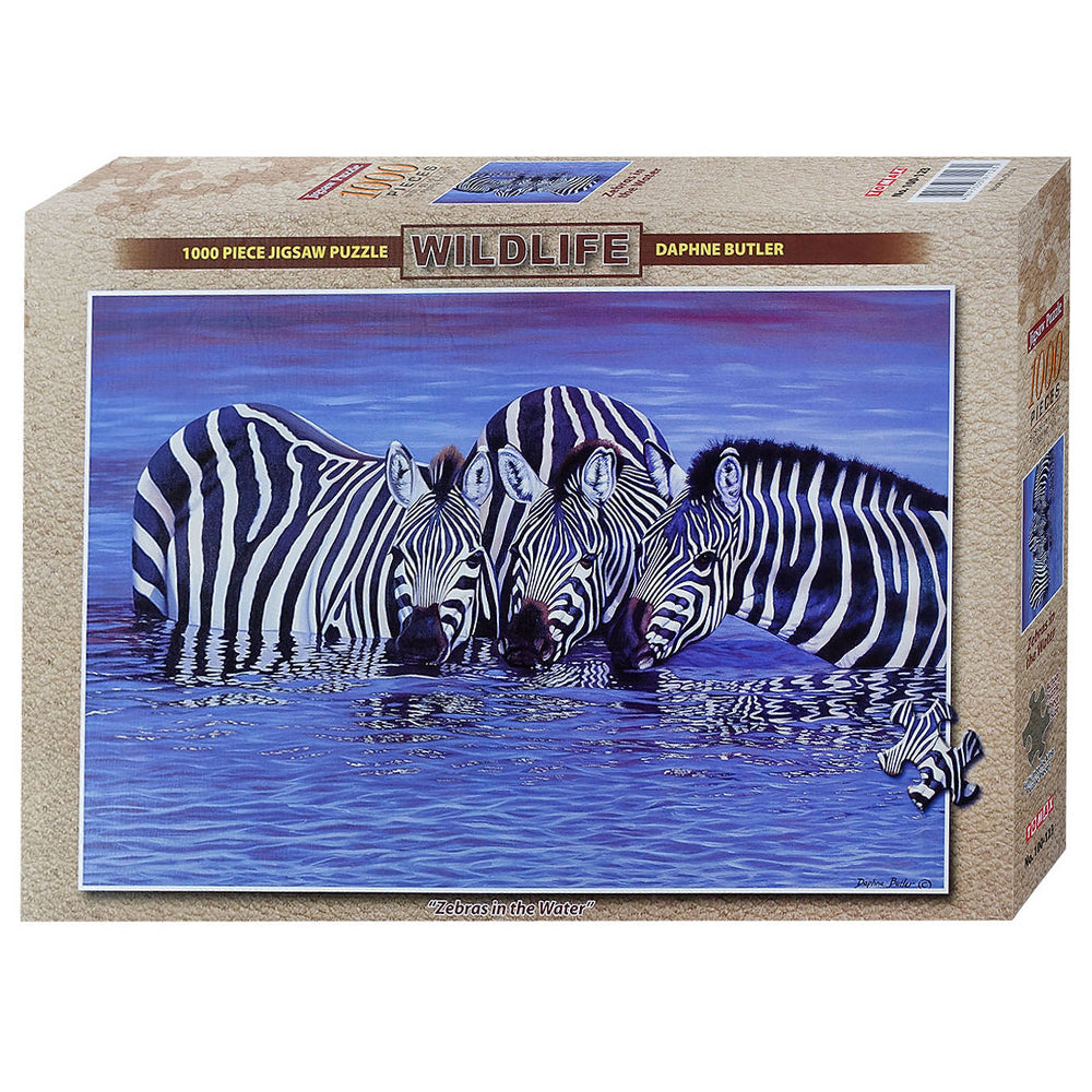 PUZZLE 1000 PIEZAS - Zebras in the Water