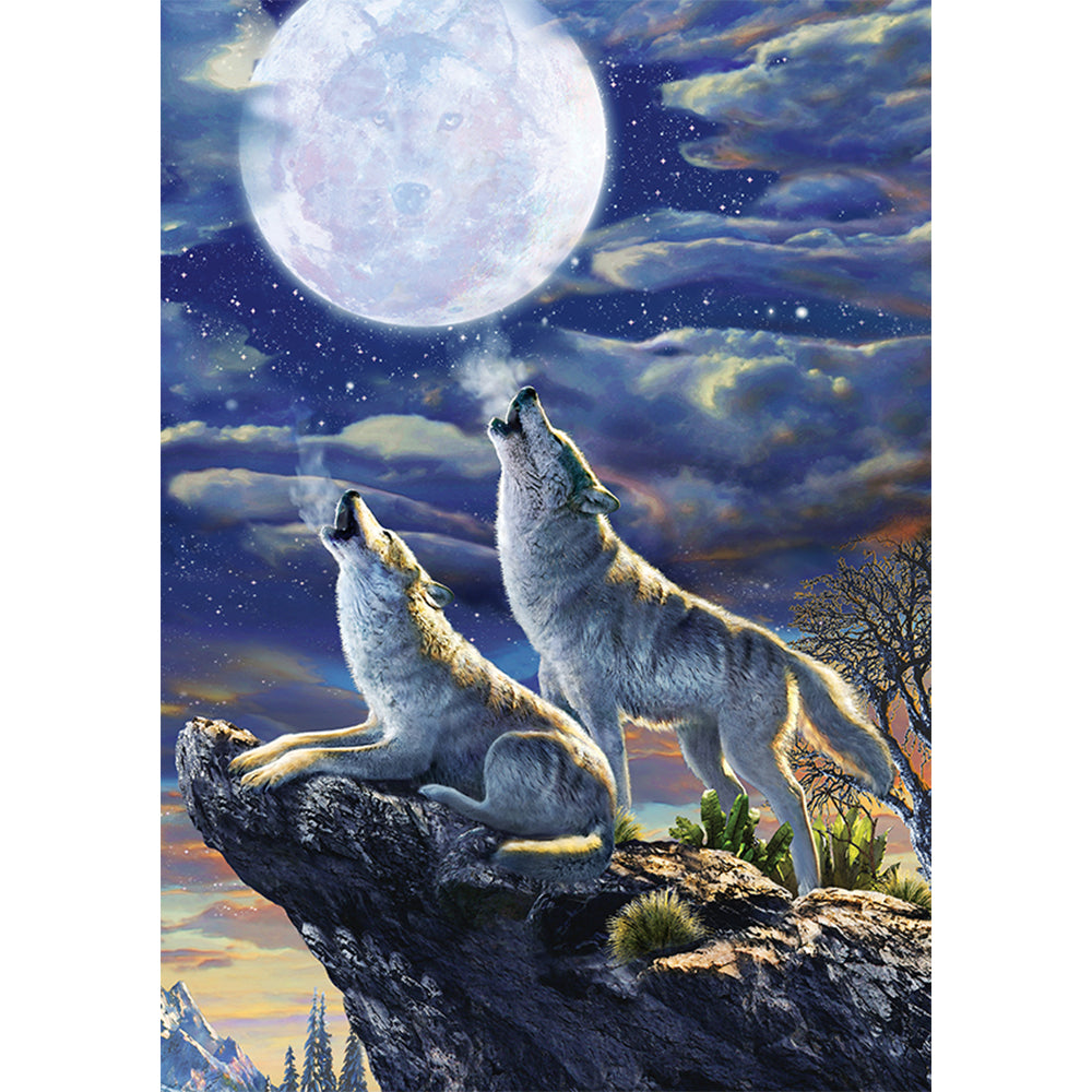 Puzzle 1000 Piezas - Full Moon Wolves