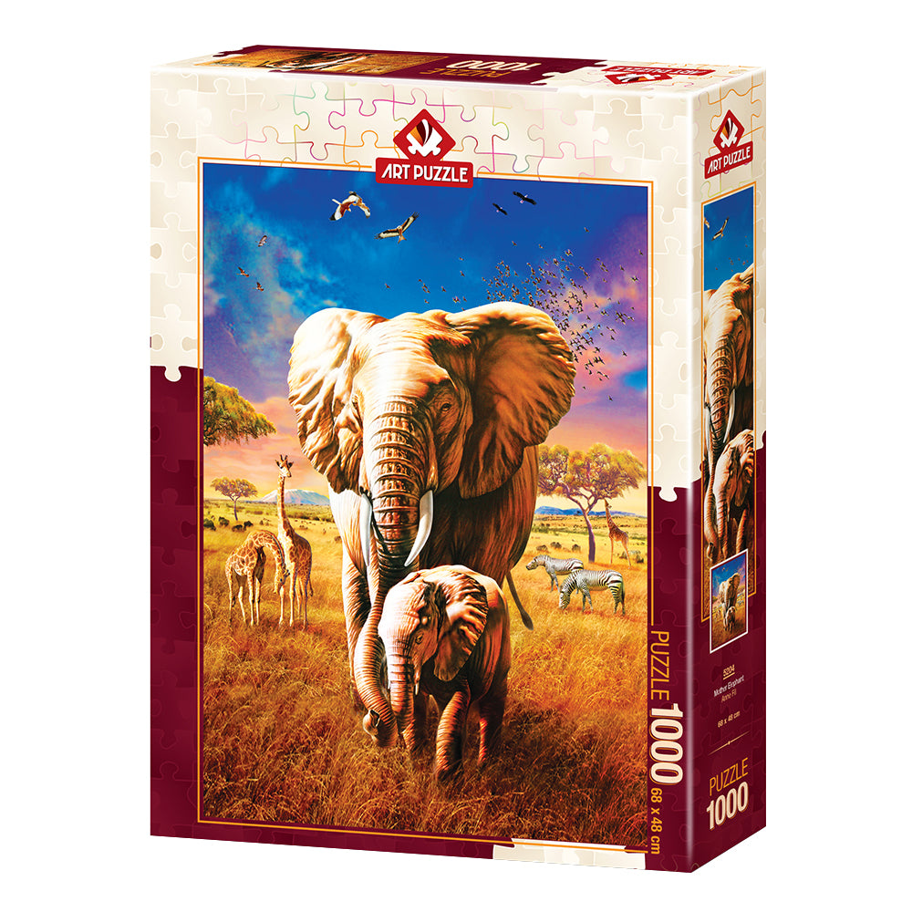 Puzzle 1000 Piezas - Mother Elephant