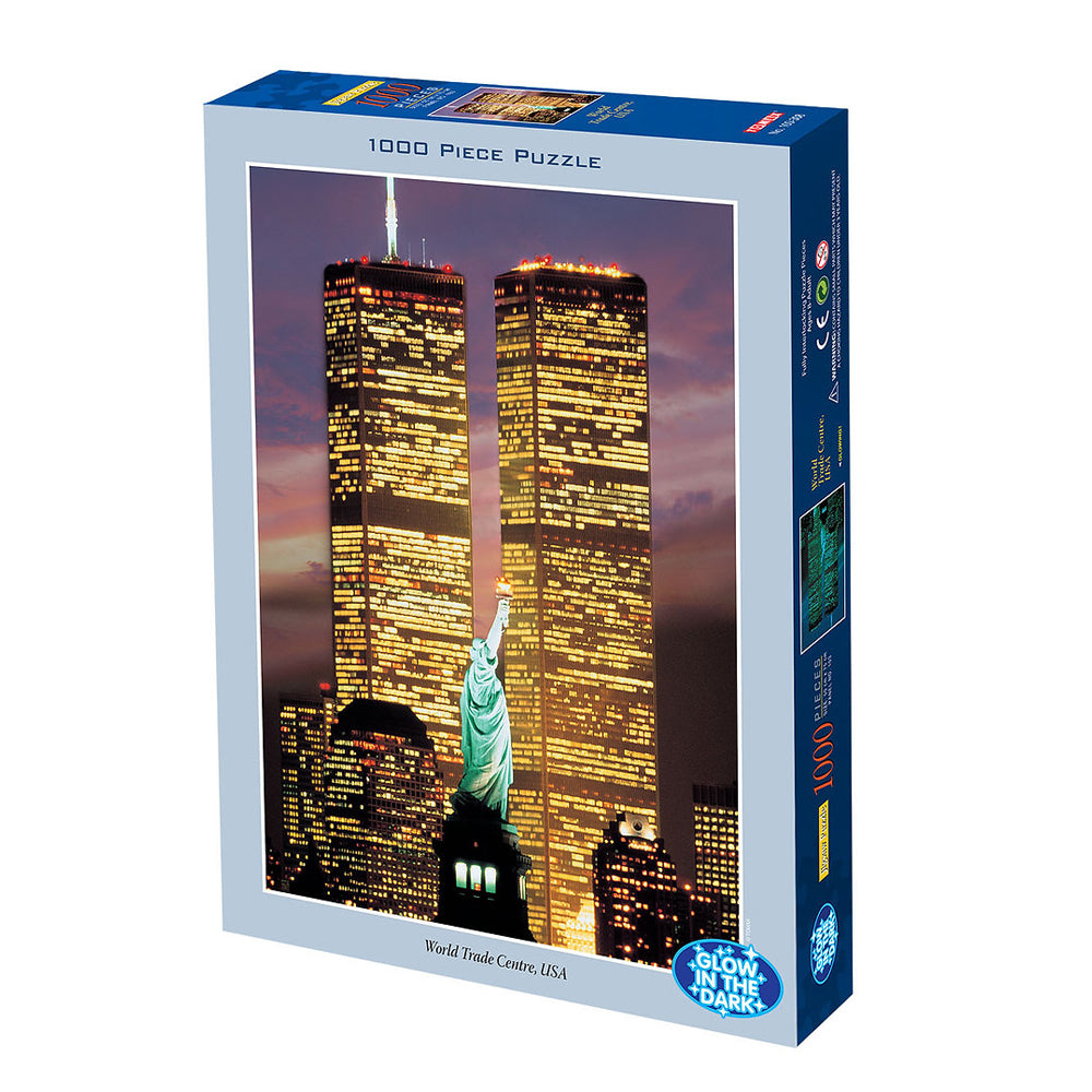 Puzzle 1000 piezas - World Trade Center, USA  (Brilla en la oscuridad)