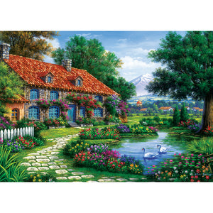 Puzzle 1500 Piezas - Swan Garden