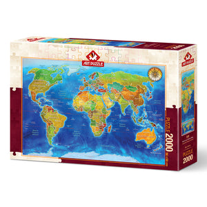 Puzzle 2000 Piezas - World Geo-political map